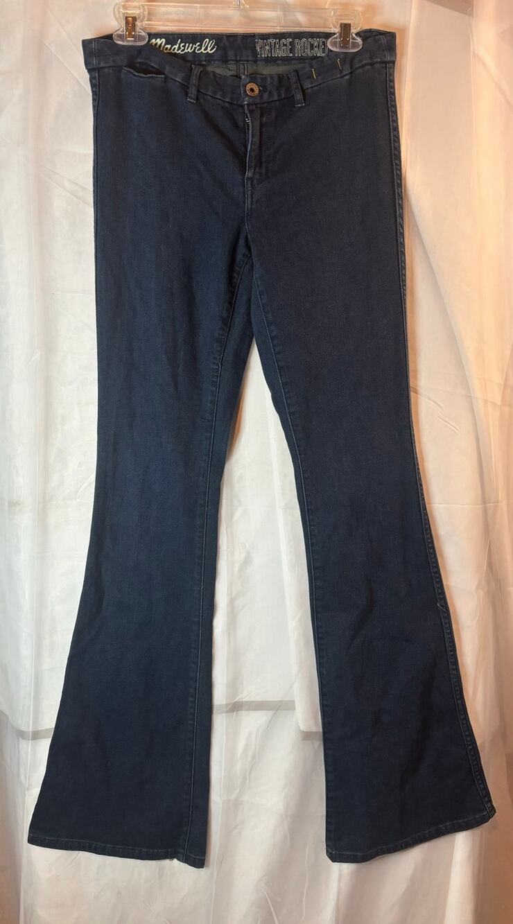 Madewell Low Rise Vintage Rocker Blue Flare Jean 28